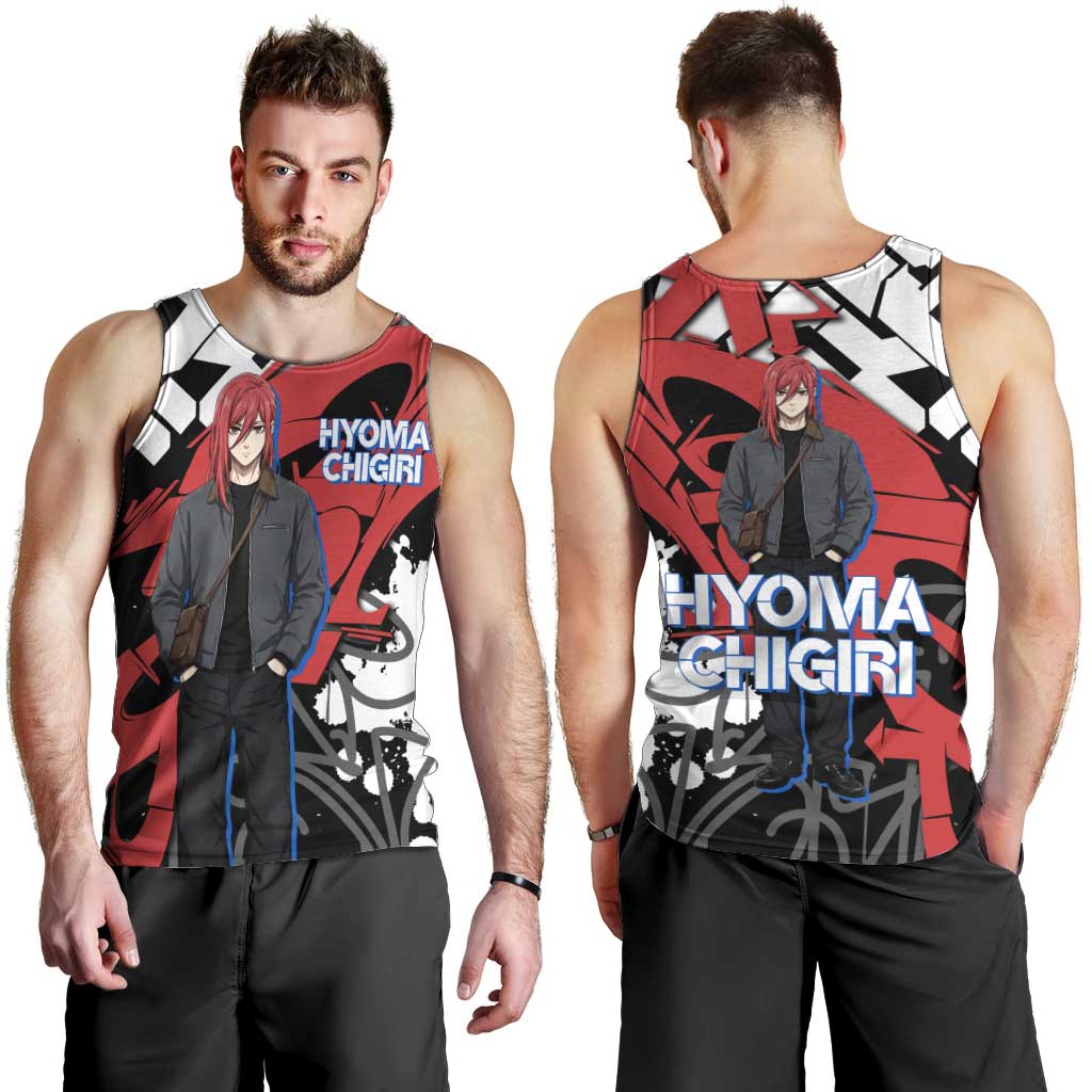 Hyoma Chigiri Blue Lock Men Tank Top Urban Graffiti Street Art Style