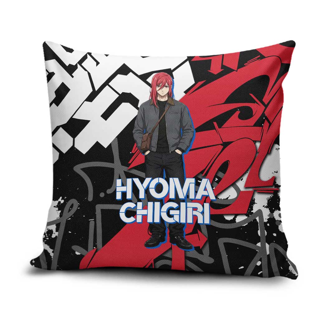 Hyoma Chigiri Blue Lock Pillow Cover Urban Graffiti Street Art Style