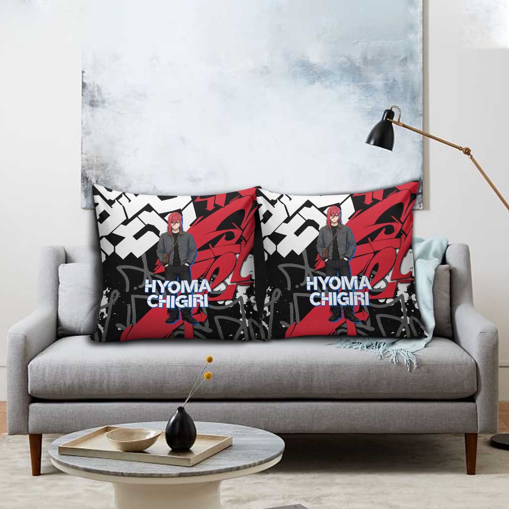Hyoma Chigiri Blue Lock Pillow Cover Urban Graffiti Street Art Style