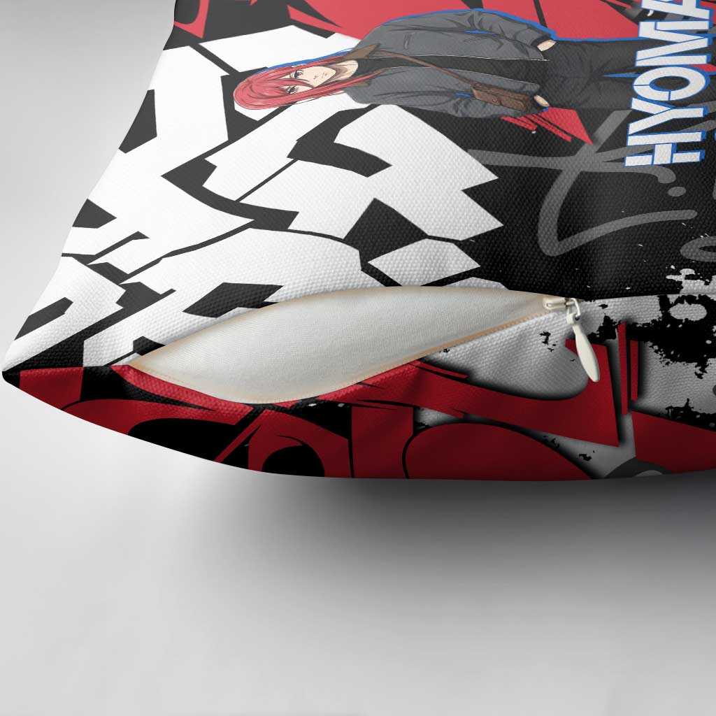 Hyoma Chigiri Blue Lock Pillow Cover Urban Graffiti Street Art Style