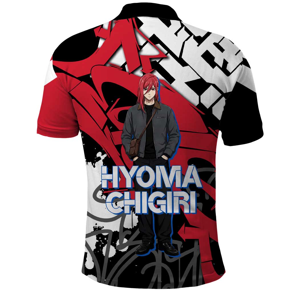 Hyoma Chigiri Blue Lock Polo Shirt Urban Graffiti Street Art Style