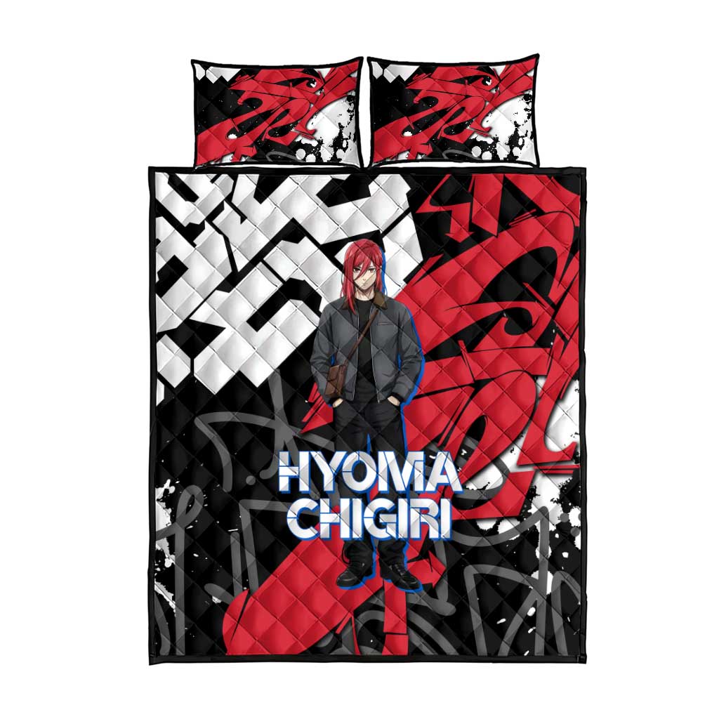 Hyoma Chigiri Blue Lock Quilt Bed Set Urban Graffiti Street Art Style