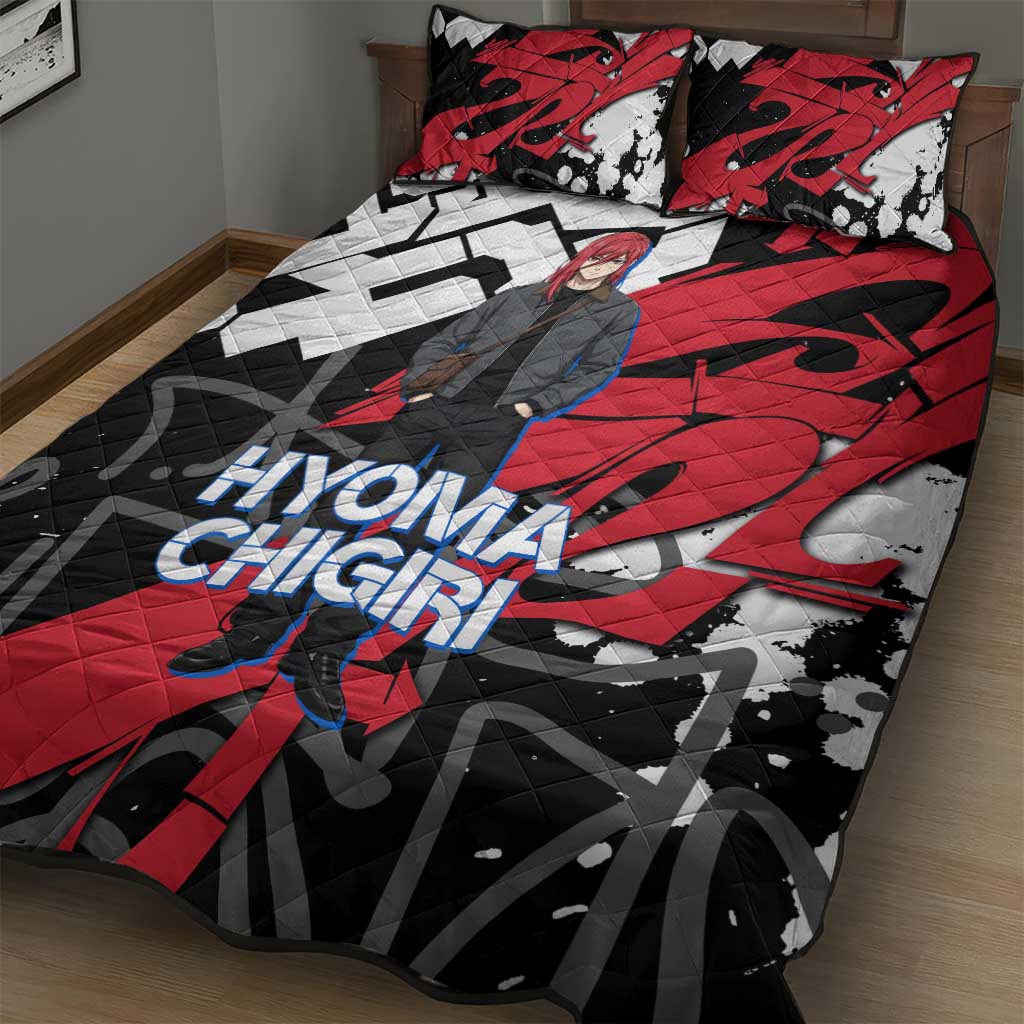 Hyoma Chigiri Blue Lock Quilt Bed Set Urban Graffiti Street Art Style