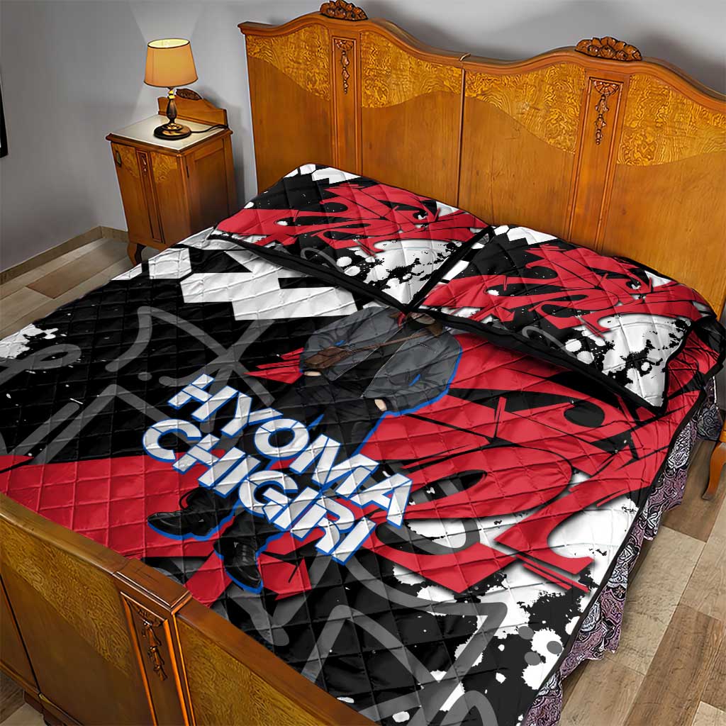Hyoma Chigiri Blue Lock Quilt Bed Set Urban Graffiti Street Art Style