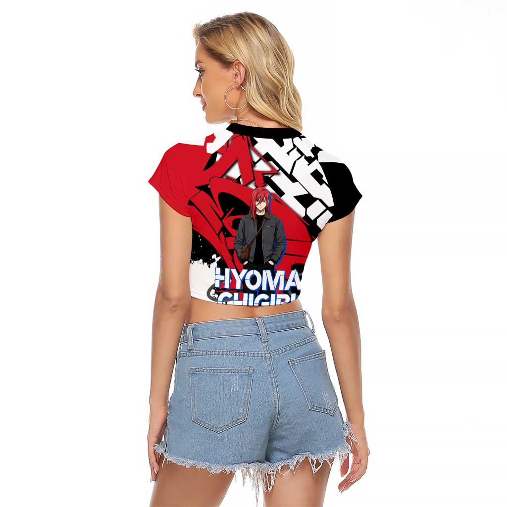 Hyoma Chigiri Blue Lock Raglan Cropped T Shirt Urban Graffiti Street Art Style
