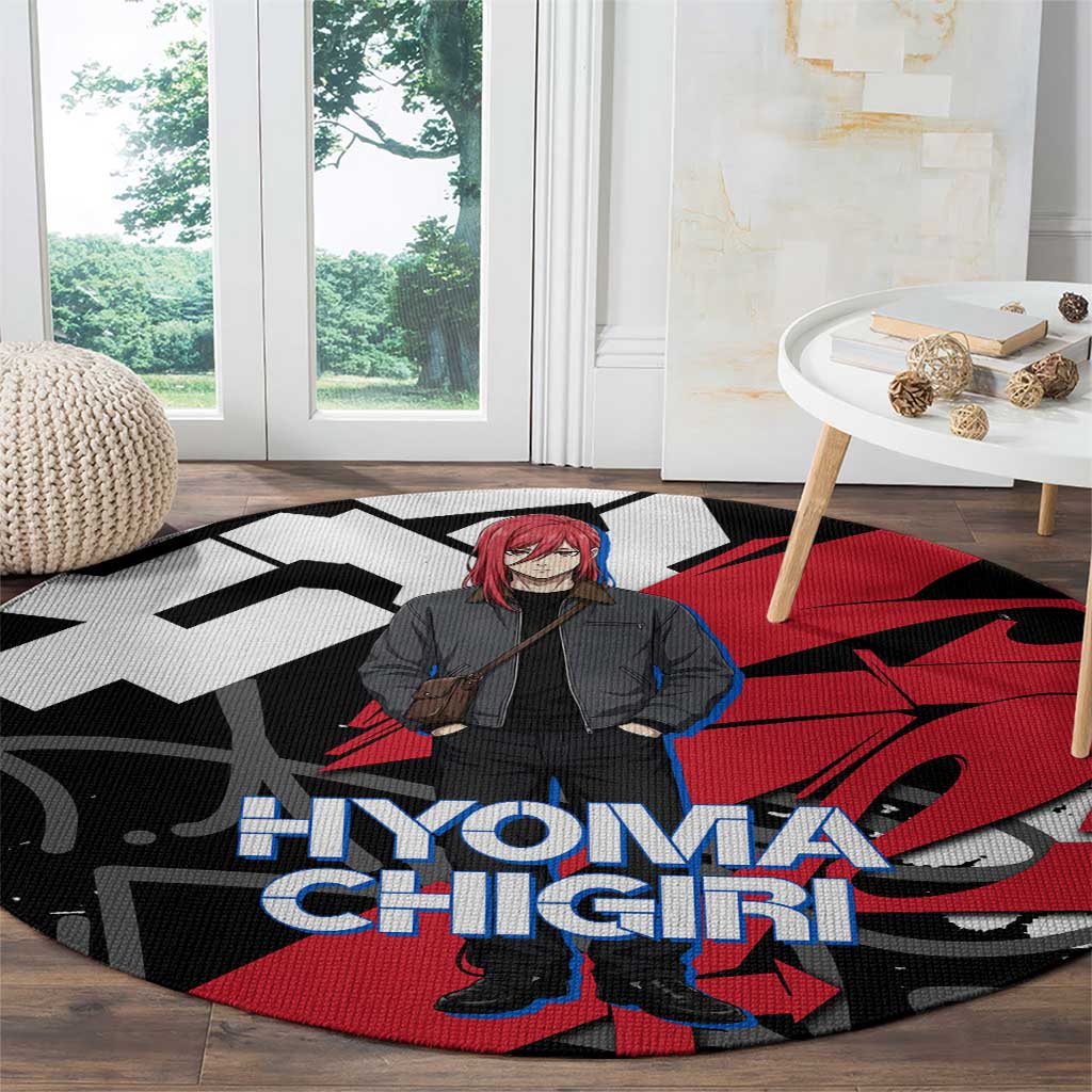 Hyoma Chigiri Blue Lock Round Carpet Urban Graffiti Street Art Style