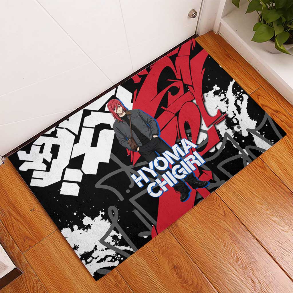 Hyoma Chigiri Blue Lock Rubber Doormat Urban Graffiti Street Art Style
