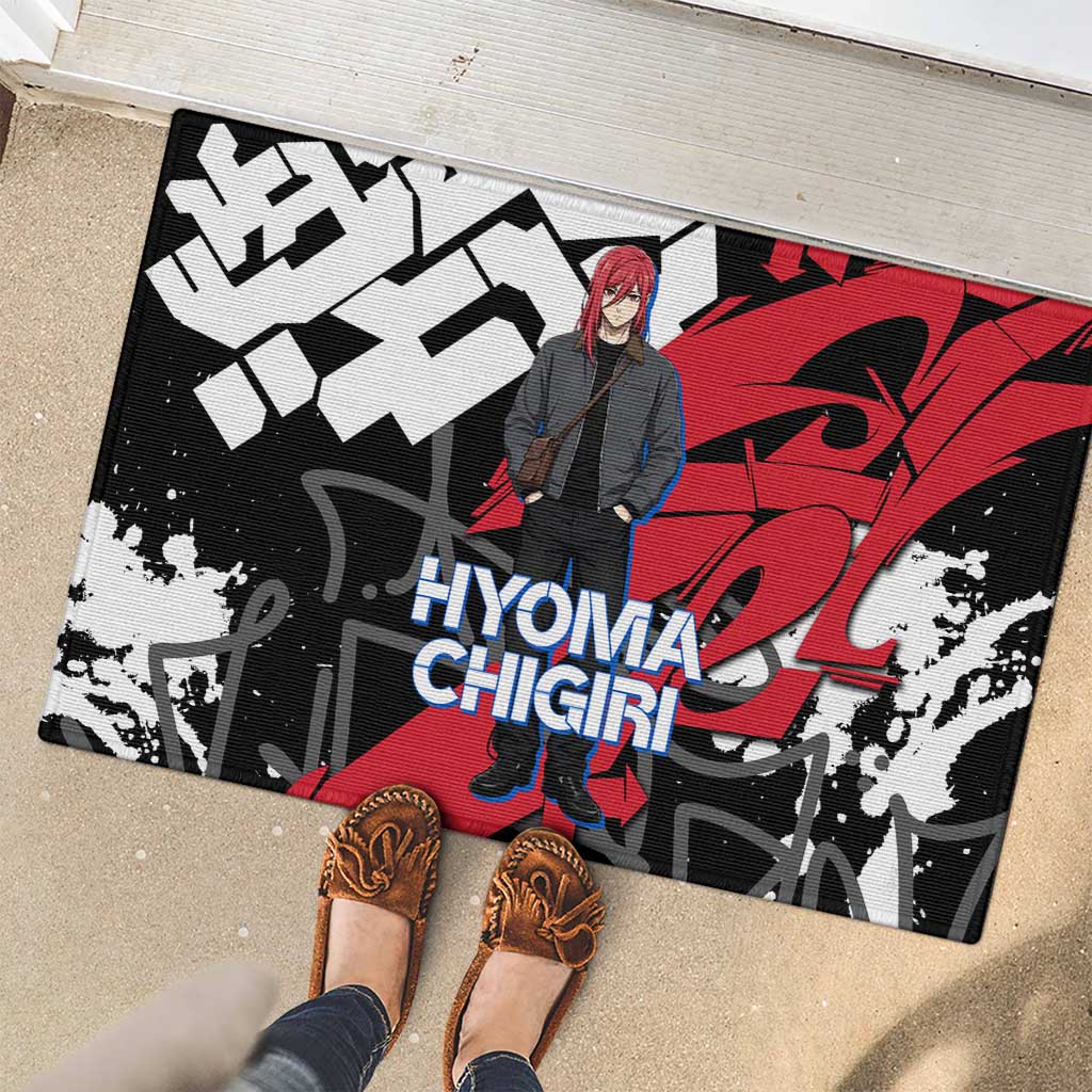 Hyoma Chigiri Blue Lock Rubber Doormat Urban Graffiti Street Art Style
