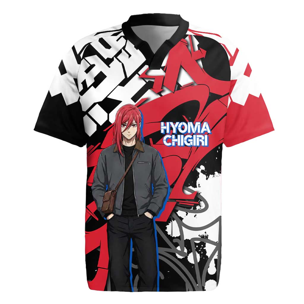 Hyoma Chigiri Blue Lock Rugby Jersey Urban Graffiti Street Art Style