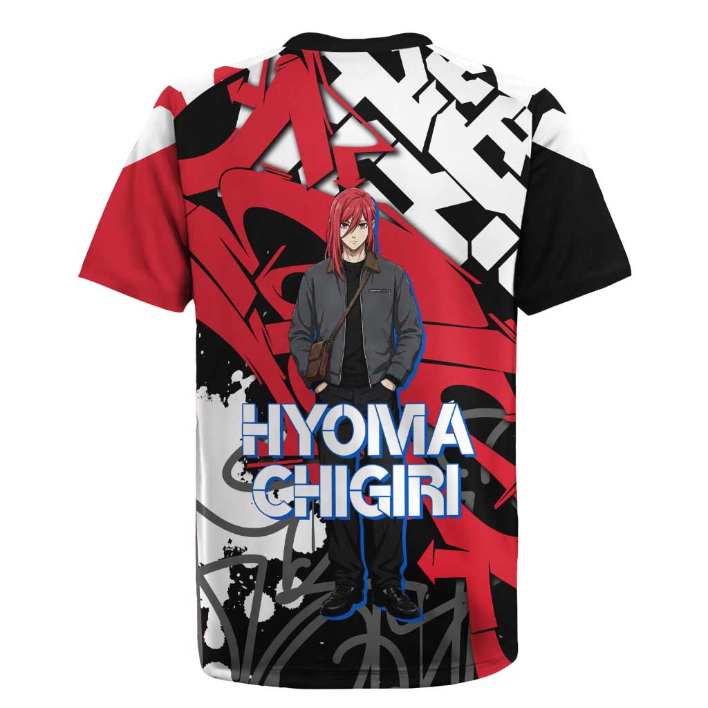Hyoma Chigiri Blue Lock Rugby Jersey Urban Graffiti Street Art Style