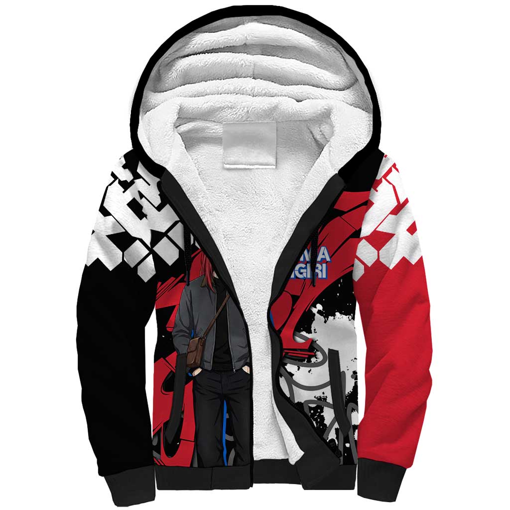 Hyoma Chigiri Blue Lock Sherpa Hoodie Urban Graffiti Street Art Style