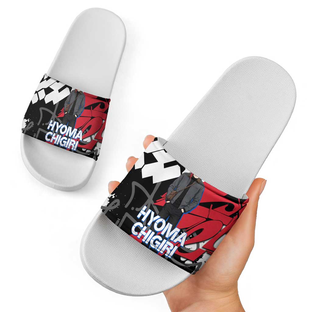 Hyoma Chigiri Blue Lock Slide Sandals Urban Graffiti Street Art Style