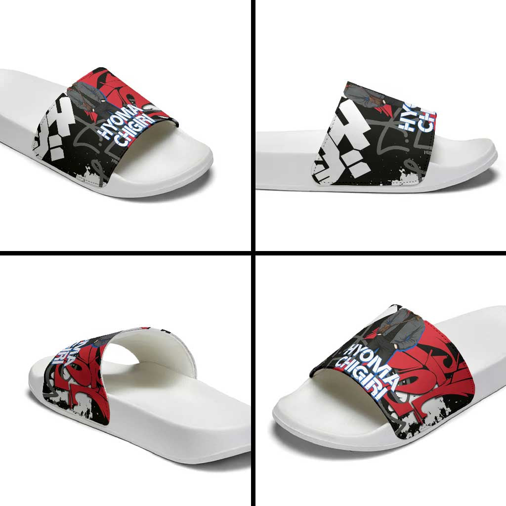 Hyoma Chigiri Blue Lock Slide Sandals Urban Graffiti Street Art Style