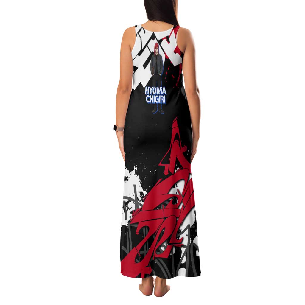 Hyoma Chigiri Blue Lock Tank Maxi Dress Urban Graffiti Street Art Style