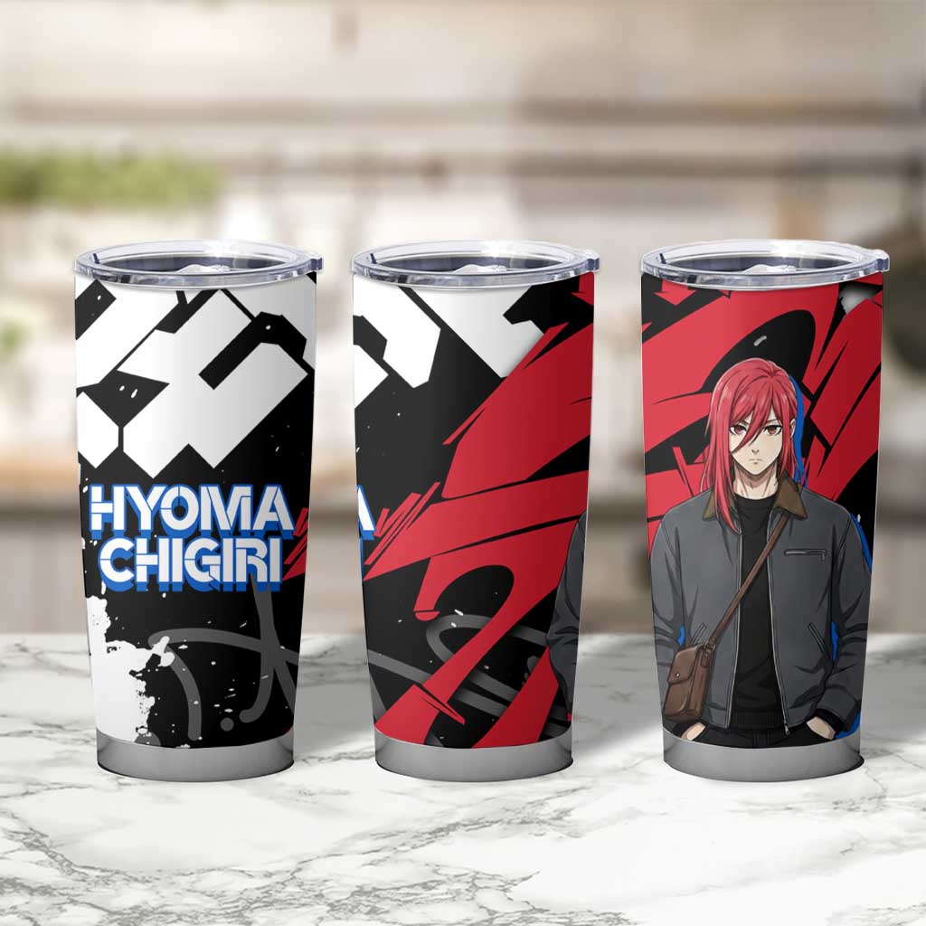 Hyoma Chigiri Blue Lock Tumbler Cup Urban Graffiti Street Art Style