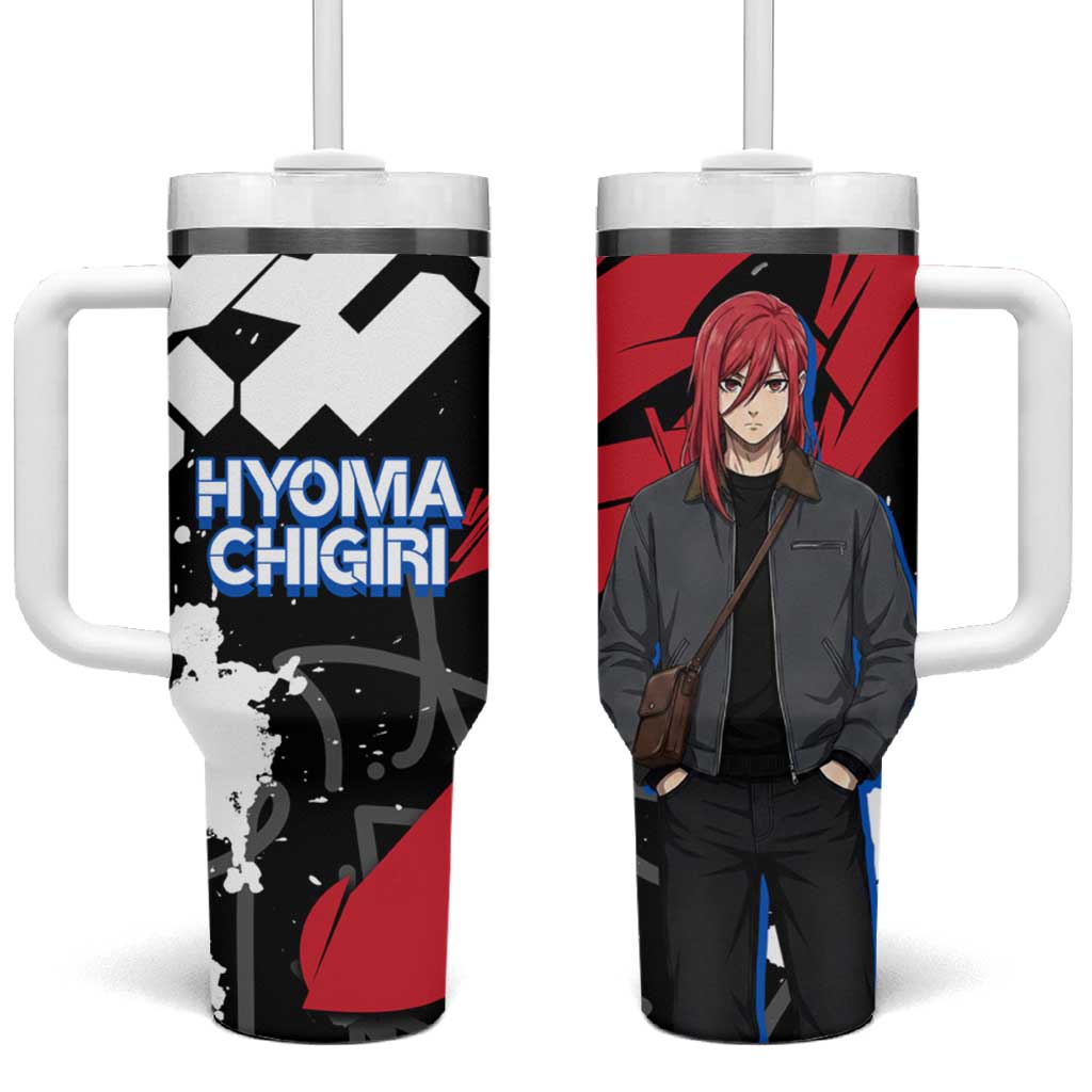 Hyoma Chigiri Blue Lock Tumbler With Handle Urban Graffiti Street Art Style