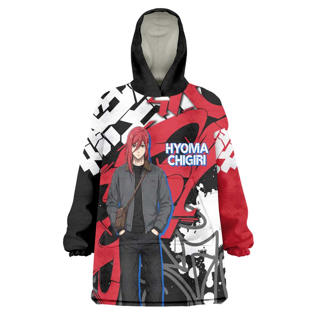 Hyoma Chigiri Blue Lock Wearable Blanket Hoodie Urban Graffiti Street Art Style