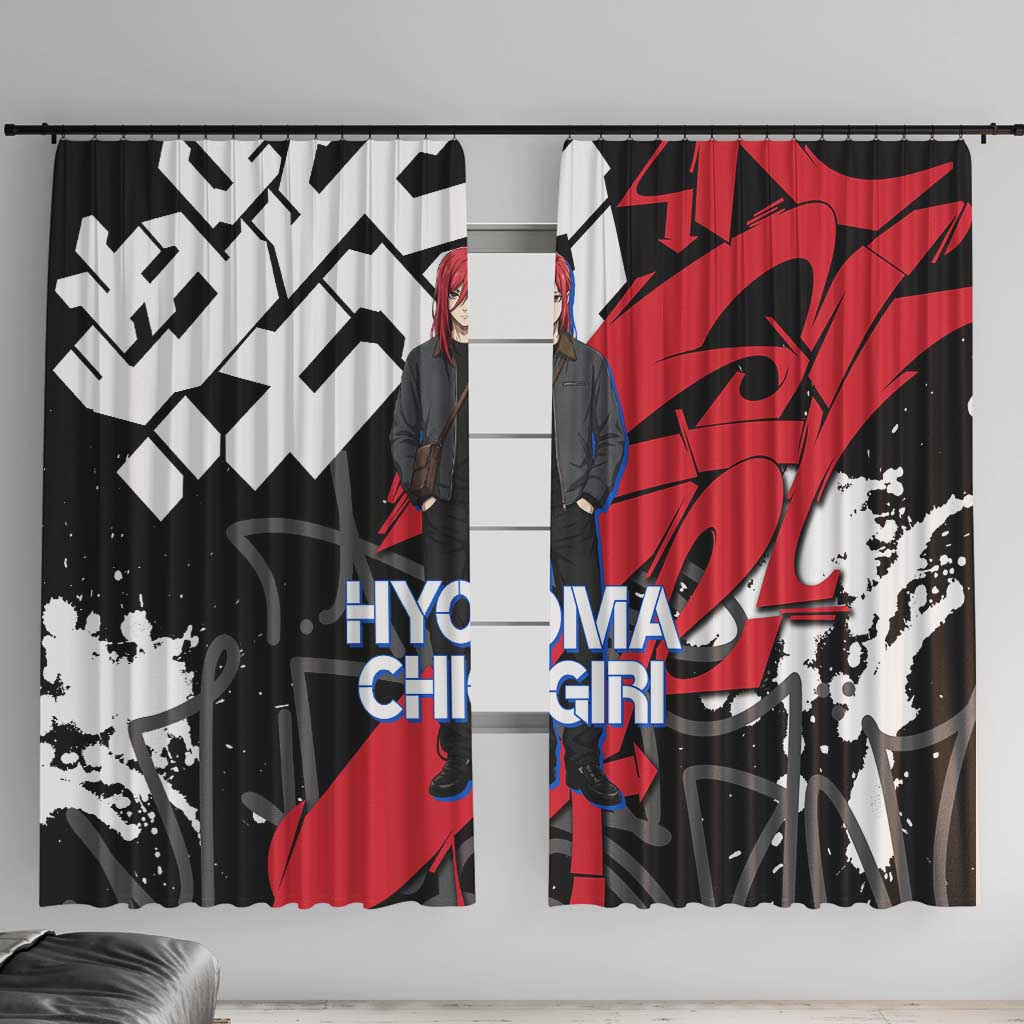Hyoma Chigiri Blue Lock Window Curtain Urban Graffiti Street Art Style