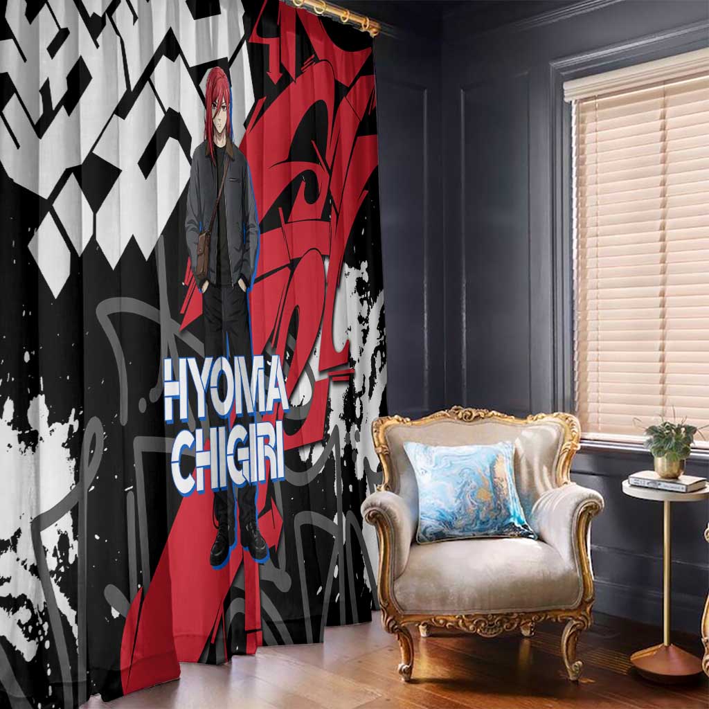 Hyoma Chigiri Blue Lock Window Curtain Urban Graffiti Street Art Style