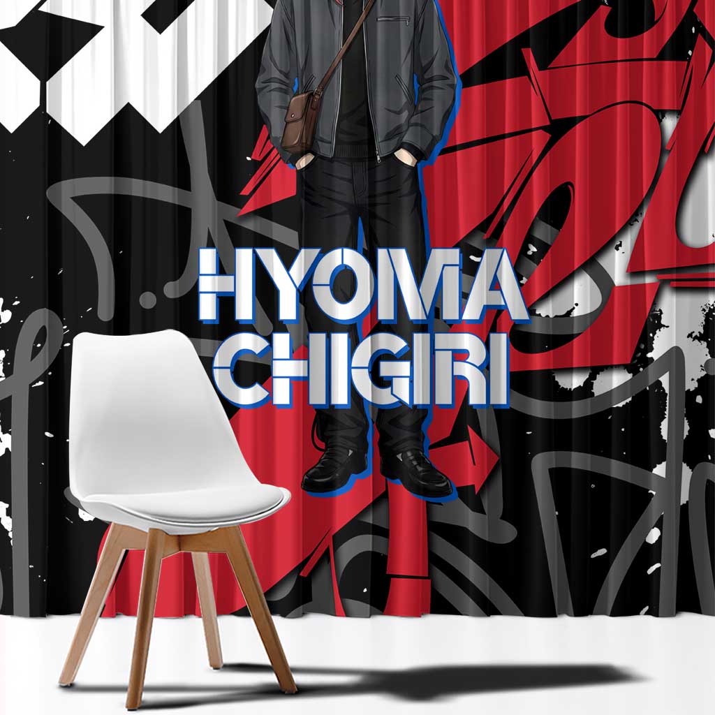 Hyoma Chigiri Blue Lock Window Curtain Urban Graffiti Street Art Style