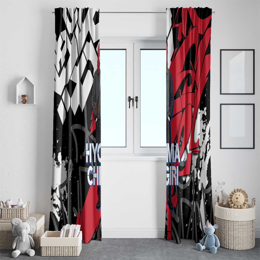 Hyoma Chigiri Blue Lock Window Curtain Urban Graffiti Street Art Style