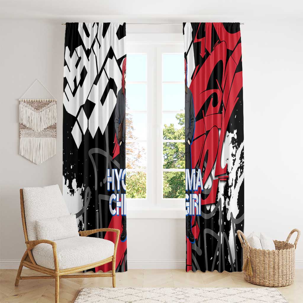 Hyoma Chigiri Blue Lock Window Curtain Urban Graffiti Street Art Style