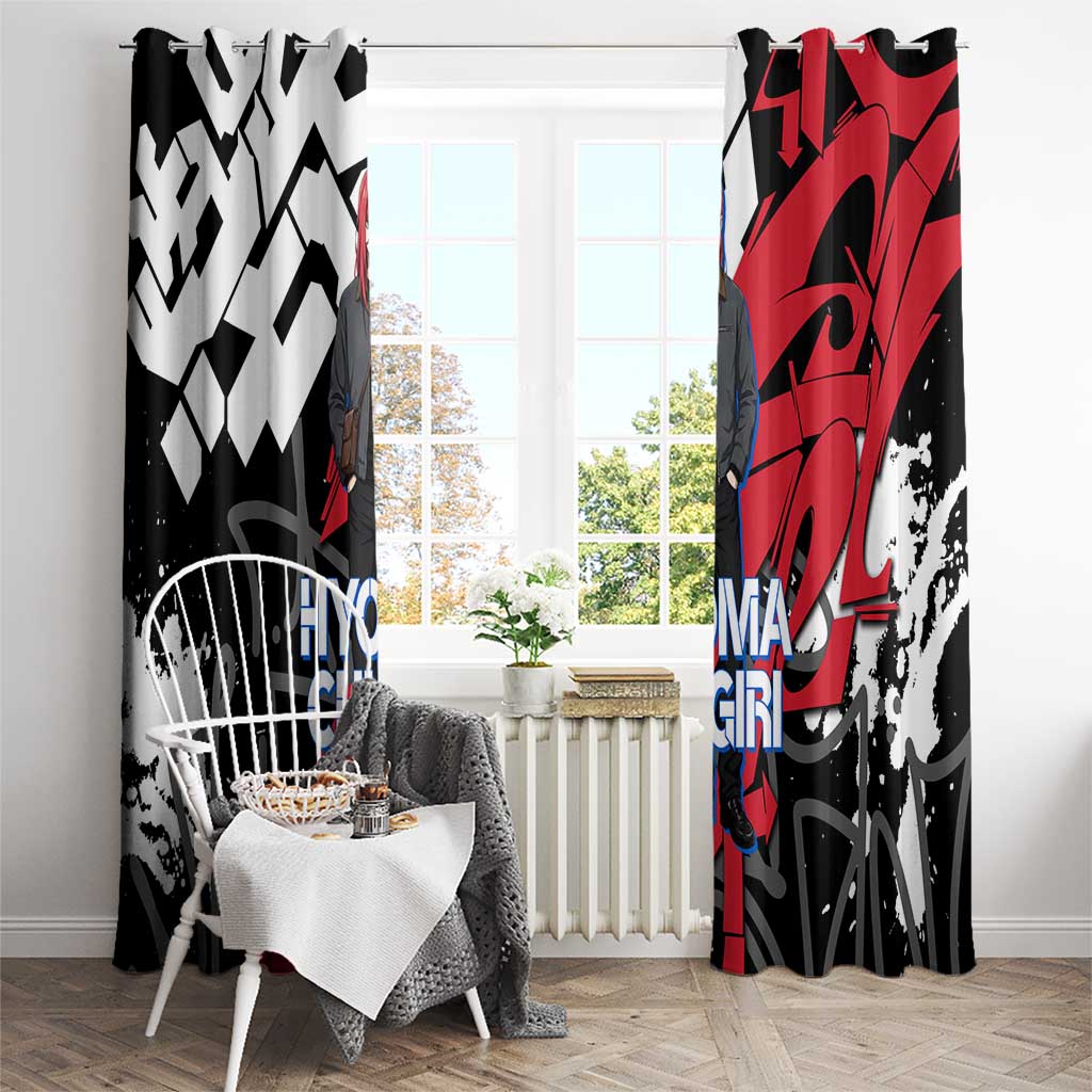 Hyoma Chigiri Blue Lock Window Curtain Urban Graffiti Street Art Style