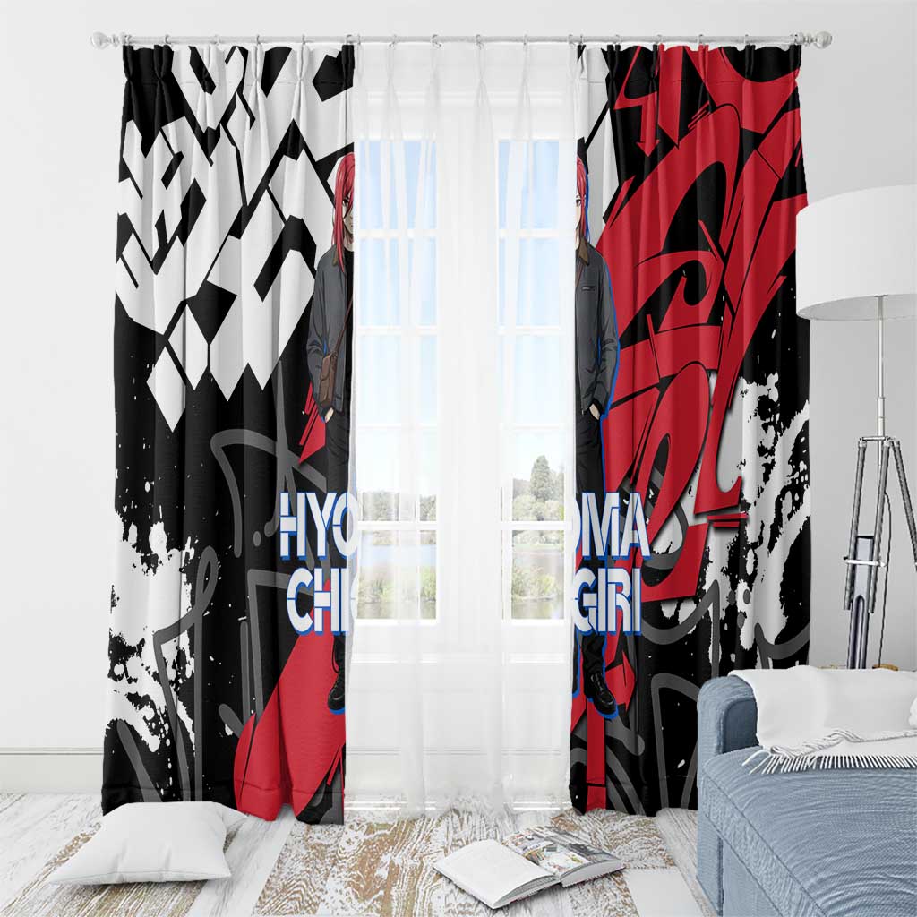 Hyoma Chigiri Blue Lock Window Curtain Urban Graffiti Street Art Style