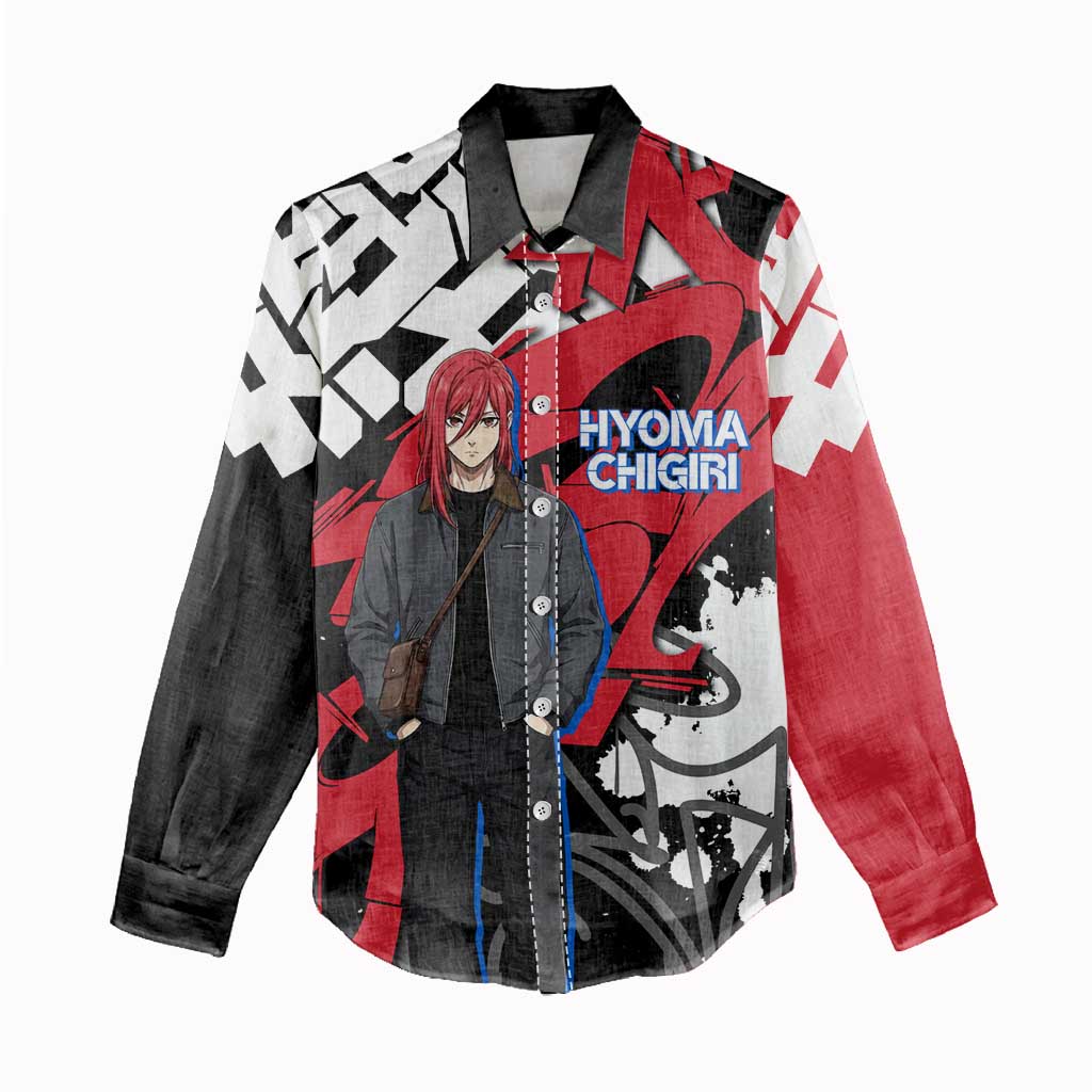 Hyoma Chigiri Blue Lock Women Casual Shirt Urban Graffiti Street Art Style