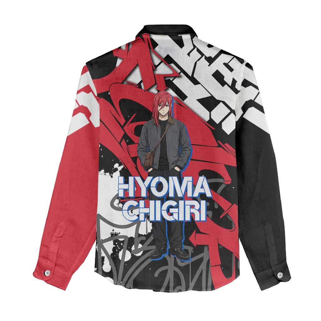 Hyoma Chigiri Blue Lock Women Casual Shirt Urban Graffiti Street Art Style