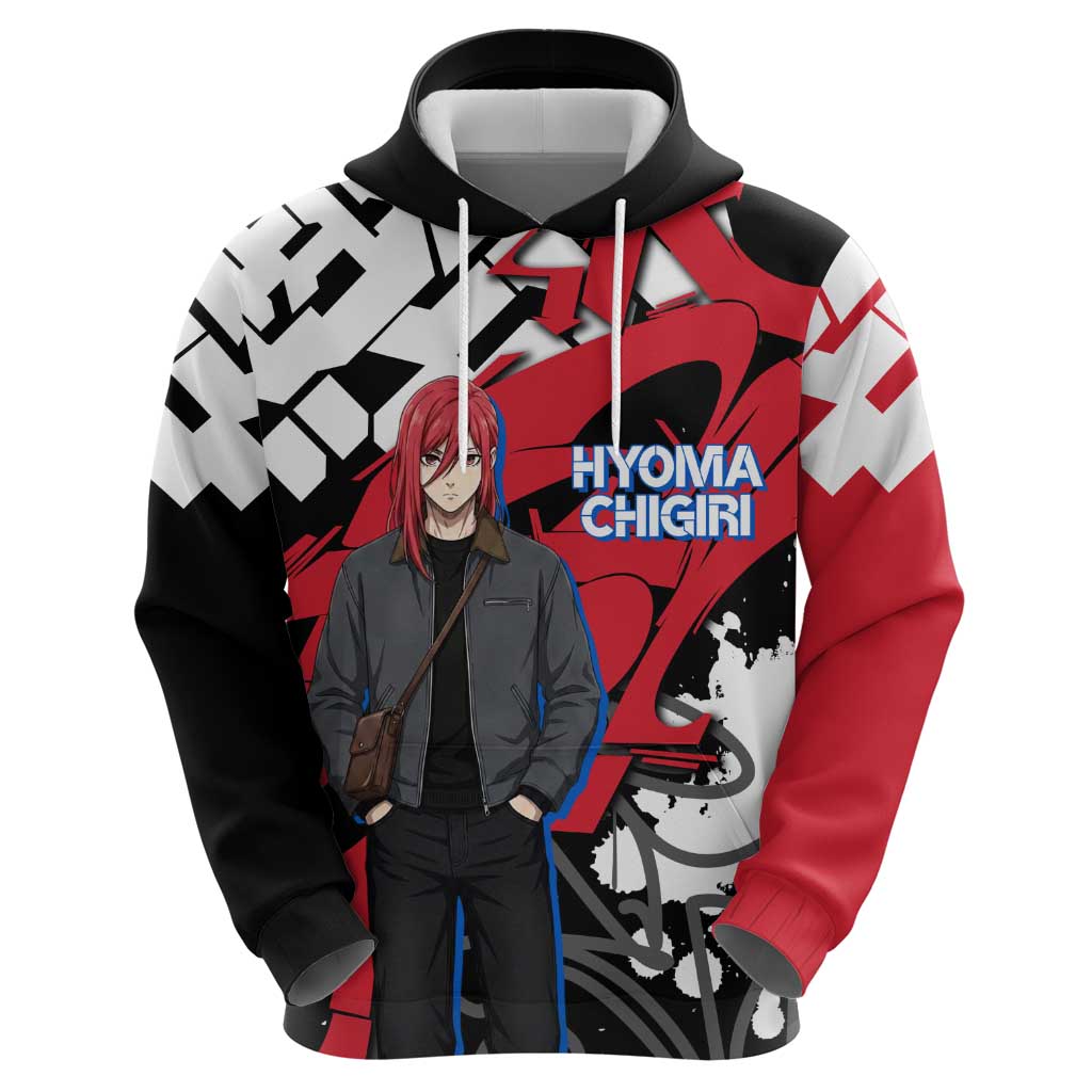 Hyoma Chigiri Blue Lock Zip Hoodie Urban Graffiti Street Art Style