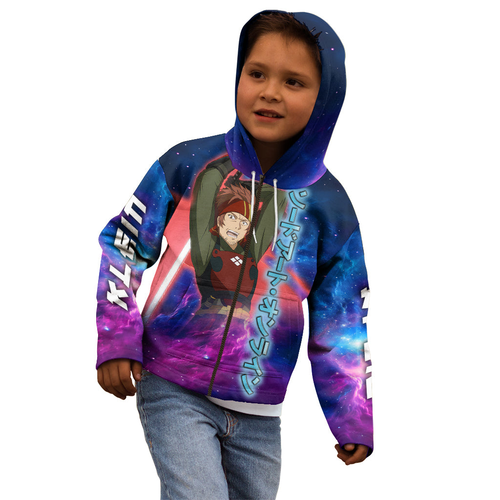 Klein Kid Hoodie Sword Art Galaxy Style