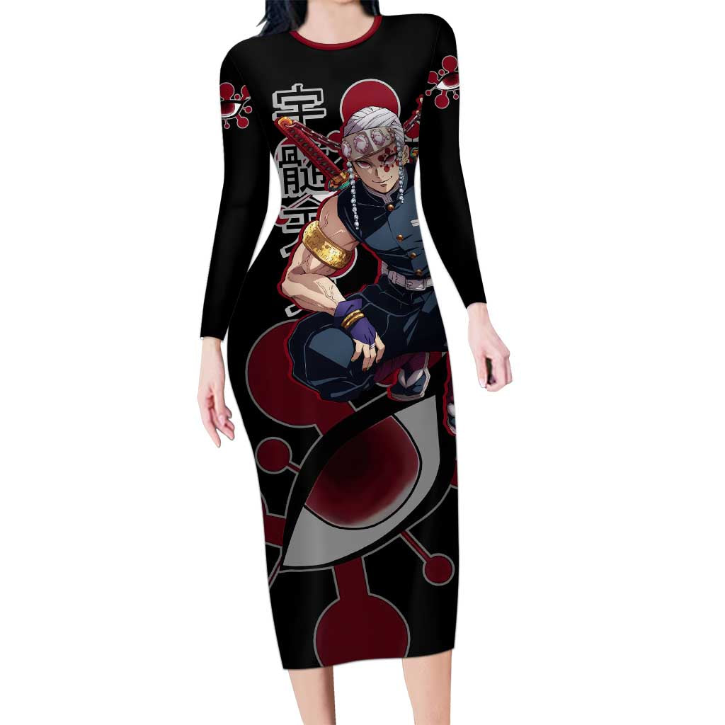 Tengen Uzui Long Sleeve Bodycon Dress Demon Slayer TS04