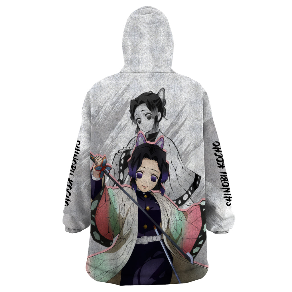 Shinobu Kocho Demon Slayer Wearable Blanket Hoodie Anime Style