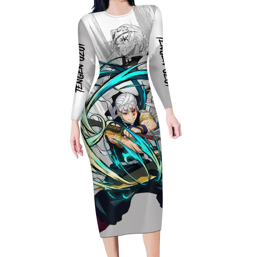 Tengen Uzui Long Sleeve Bodycon Dress Demon Slayer
