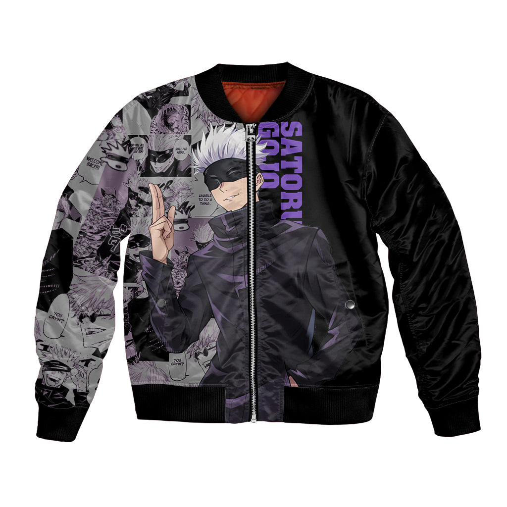 Satoru Gojo - Jujutsu Kaisen Bomber Jacket Manga Style