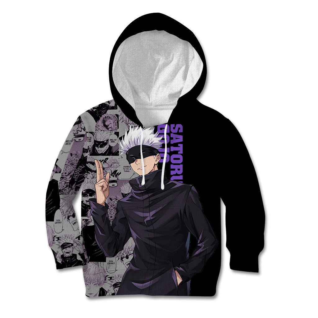 Satoru Gojo - Jujutsu Kaisen Kid Hoodie Manga Style