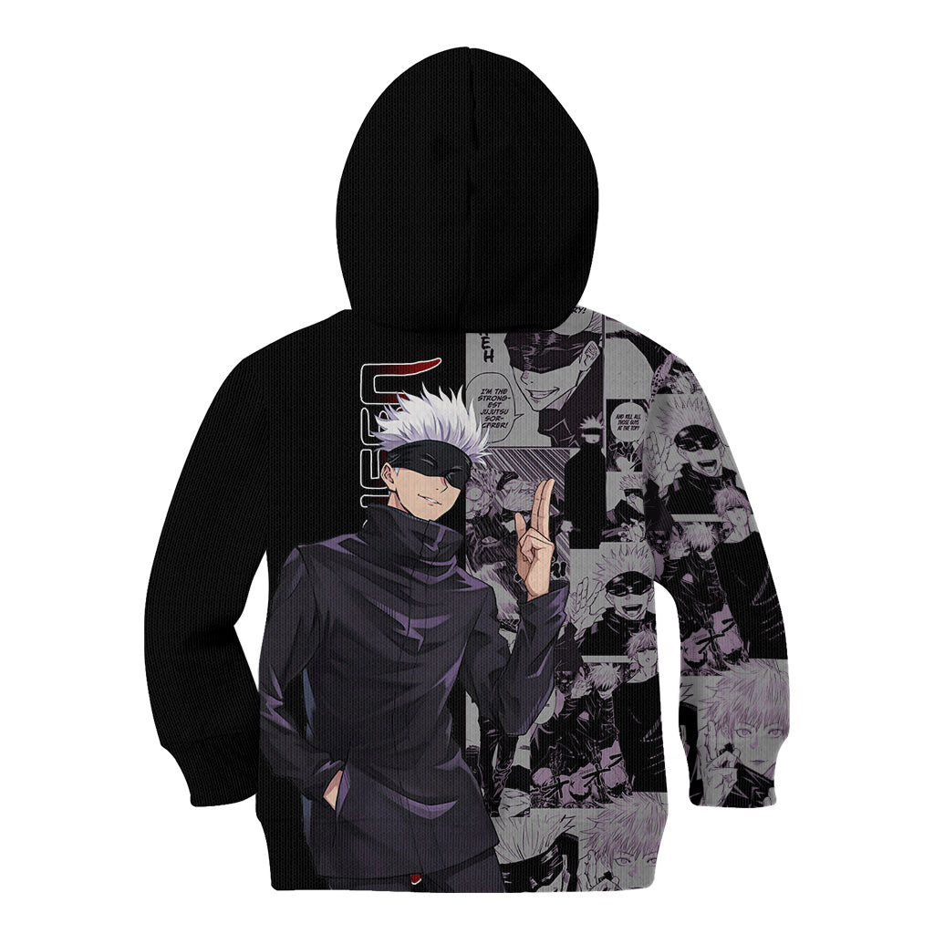 Satoru Gojo - Jujutsu Kaisen Kid Hoodie Manga Style