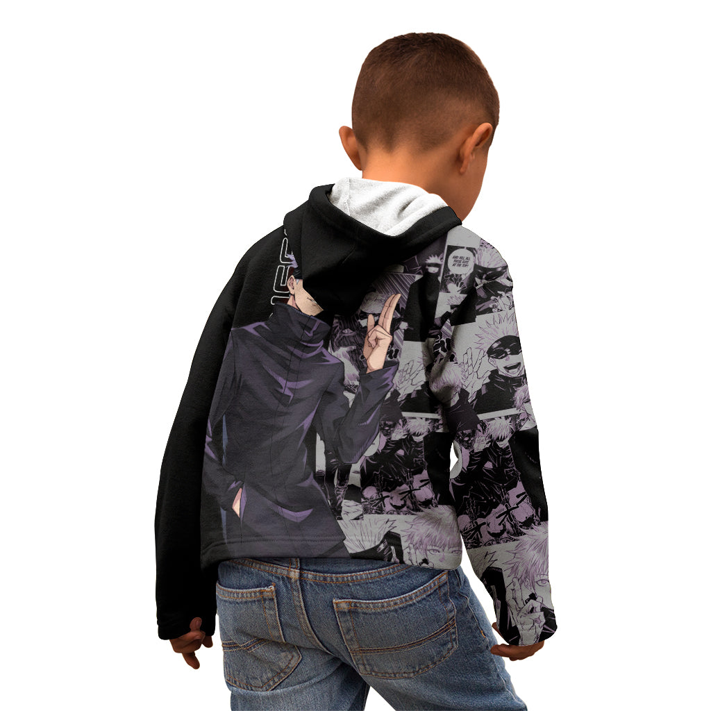 Satoru Gojo - Jujutsu Kaisen Kid Hoodie Manga Style