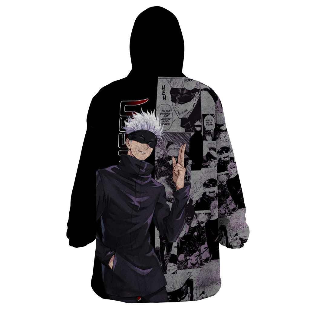 Satoru Gojo - Jujutsu Kaisen Wearable Blanket Hoodie Manga Style