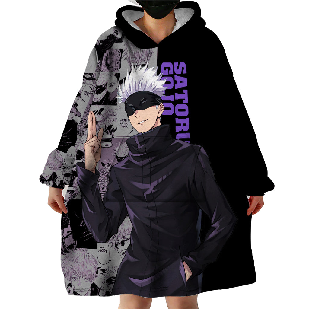 Satoru Gojo - Jujutsu Kaisen Wearable Blanket Hoodie Manga Style