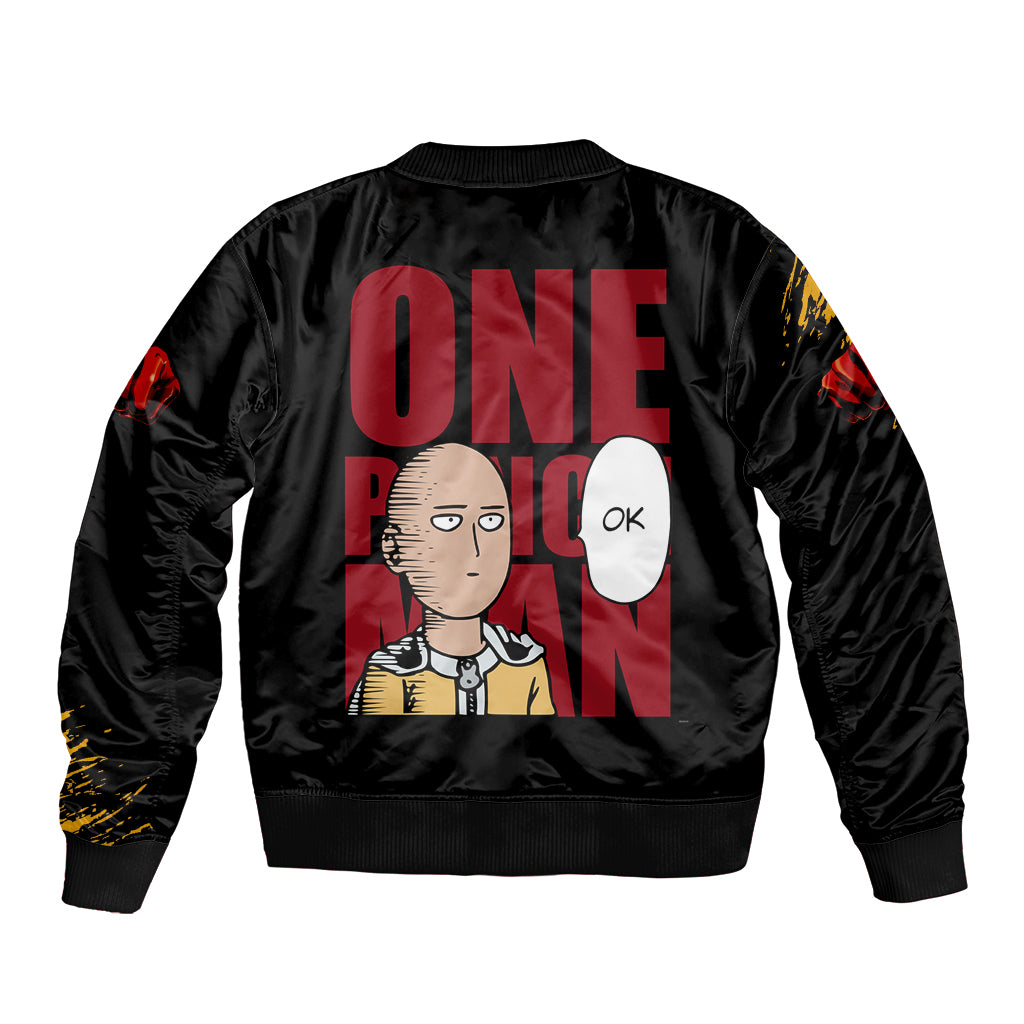 Saitama Bomber Jacket Funny and Cool One Punch Man Anime