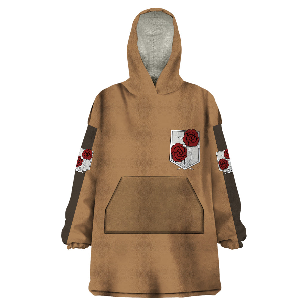 Stationary Guard Wearable Blanket Hoodie Attack On Tittan Anime Style