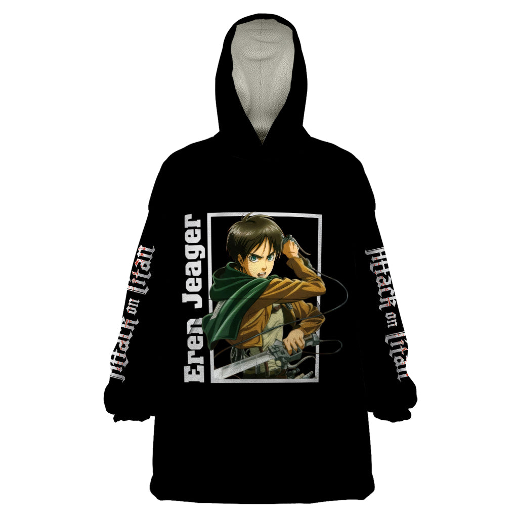 Eren Jeager Wearable Blanket Hoodie Attack On Tittan Anime Style