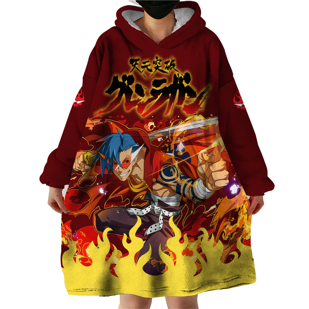 Kamina Wearable Blanket Hoodie Tengen Toppa Gurren Lagann