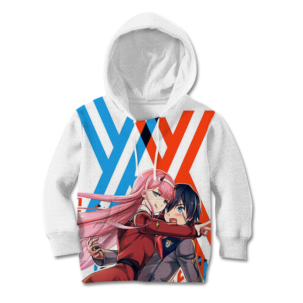 Hiro and Zero Two Strelitzia Kid Hoodie Anime Style
