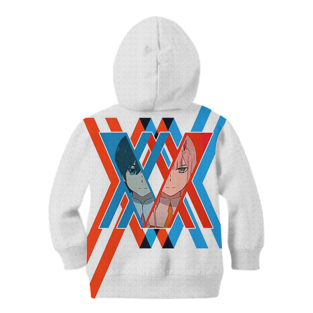 Hiro and Zero Two Strelitzia Kid Hoodie Anime Style