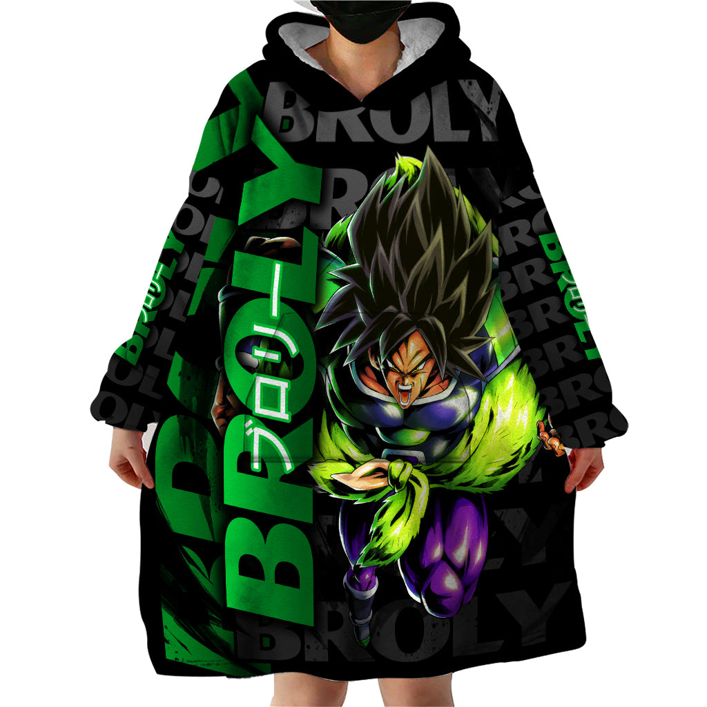 Broly - Dragon Ball Wearable Blanket Hoodie Anime Mix Pattern Style
