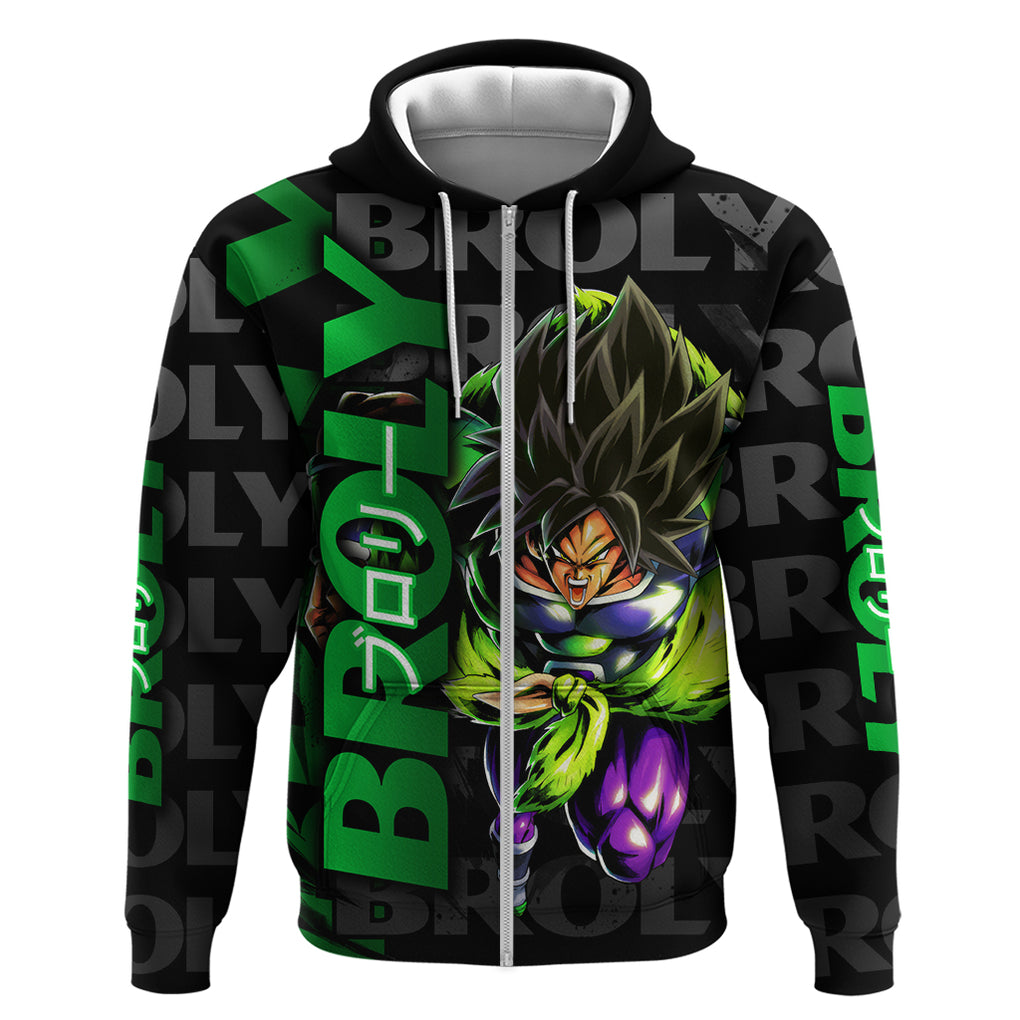 Broly - Dragon Ball Zip Hoodie Anime Mix Pattern Style
