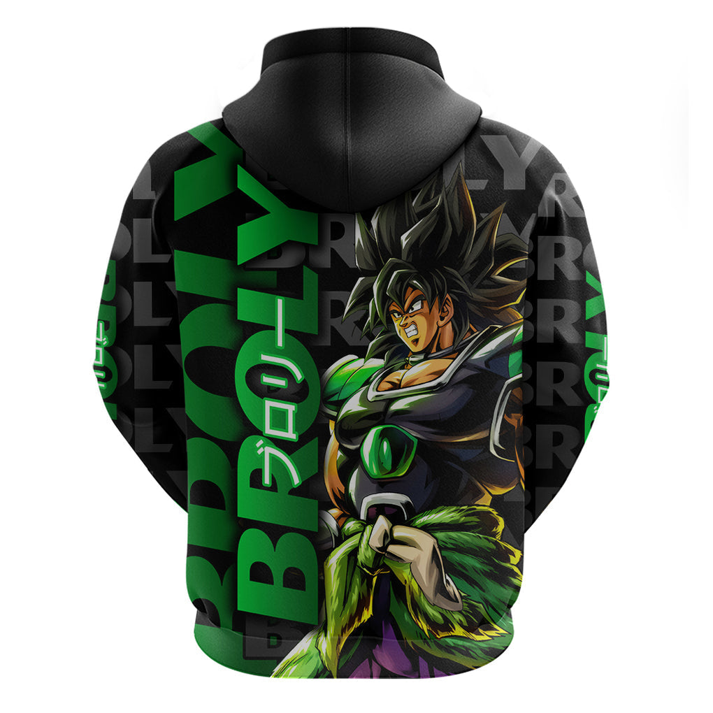 Broly - Dragon Ball Zip Hoodie Anime Mix Pattern Style
